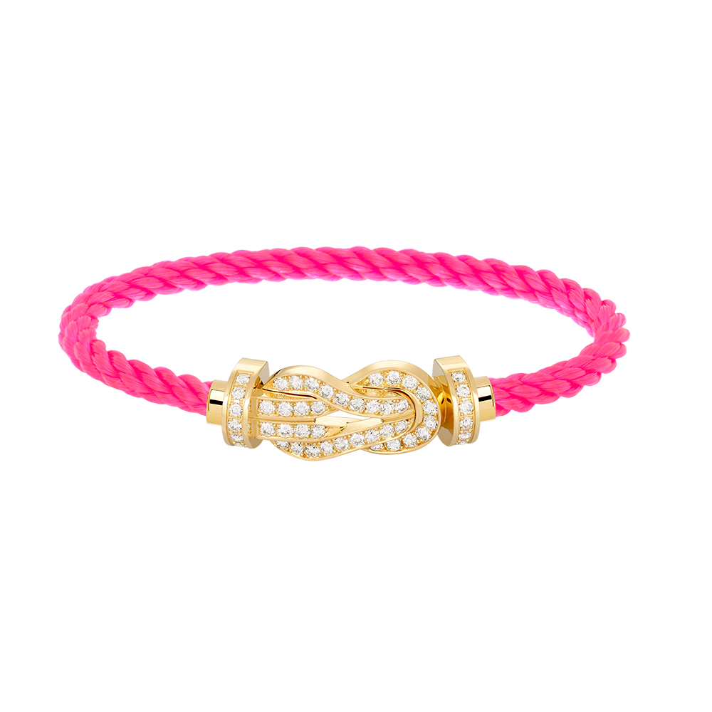 [Luna Brilliance]CHANCE LARGE 8 FIGURE BUCKLE FULLDIAMOND BRACELET GOLD