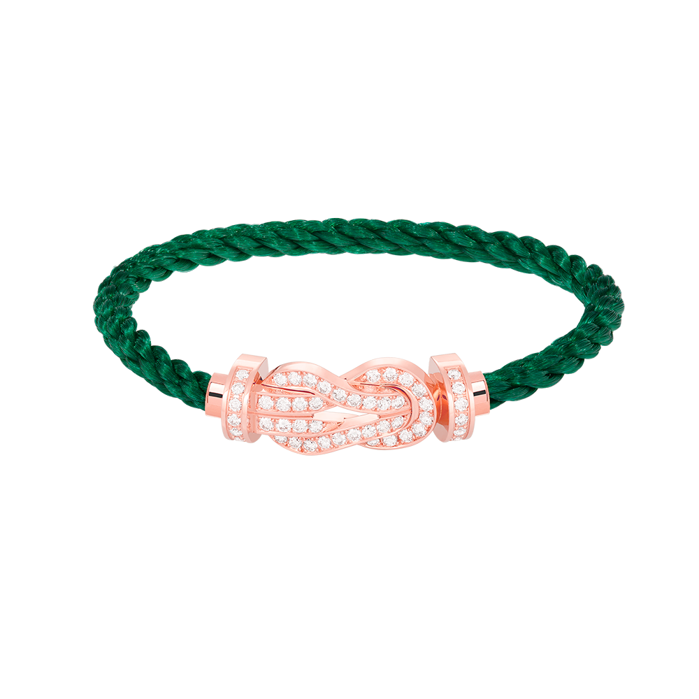 [Luna Brilliance]CHANCE LARGE 8 FIGURE BUCKLE FULL DIAMOND BRACELET ROSE GOLD