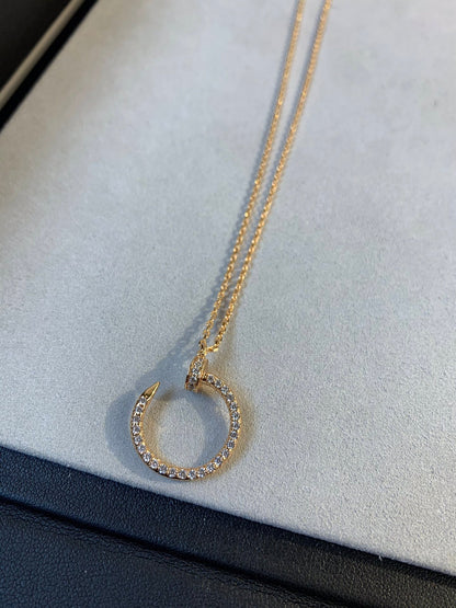 [Luna Brilliance]JUSTE NECKLACE PINK GOLD DIAMONDS