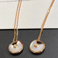 [Luna Brilliance]AMULETTE ROSE GOLD MOP NECKLACE