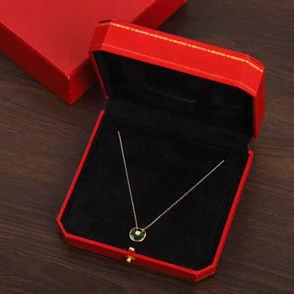 [Luna Brilliance]AMULETTE GOLD MALACHITE NECKLACE