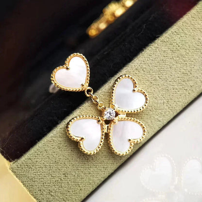 [Luna Brilliance]CLOVER SWEET WHITE MOP EARRINGS