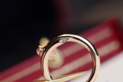 [Luna Brilliance]JUSTE RING 2.65MM PINK GOLD DIAMOND