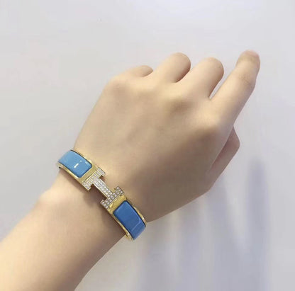 [Luna Brilliance]H CLOUD BLUE BRACELET GOLD DIAMOND