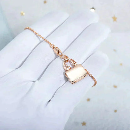 [Luna Brilliance]AMULETTE PEDANT ROSE GOLD NECKLACE