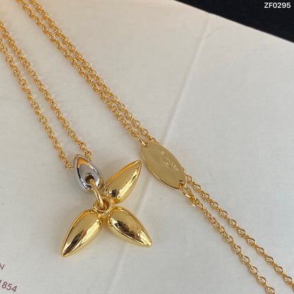 [Luna Brilliance]LOUISETTE PEDANT GOLD NECKLACE