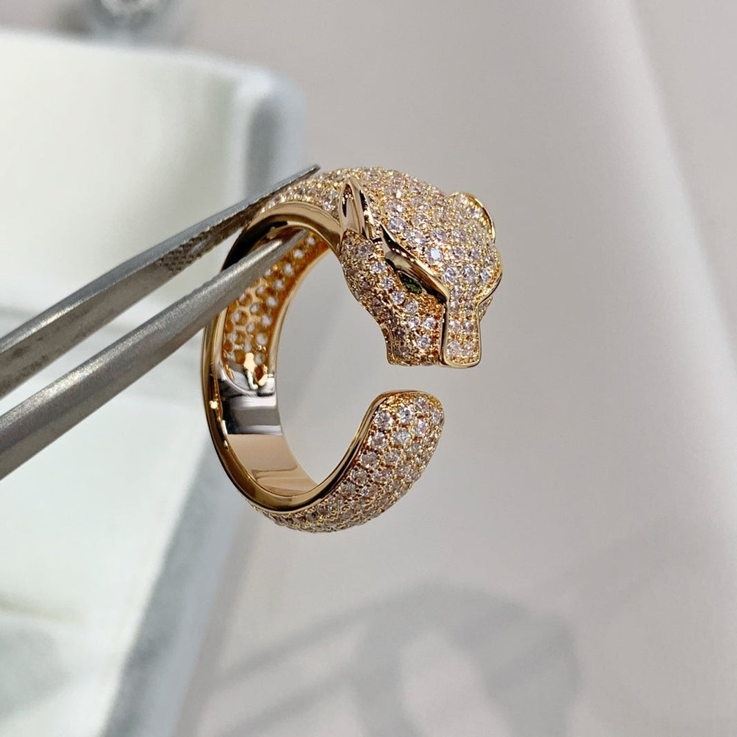 [Luna Brilliance]PANTHERE PINK GOLD DIAMOND RING