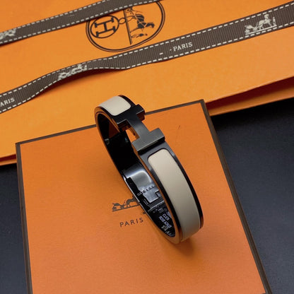 [Luna Brilliance]H BRACELET 12MM BLACK BEIGE CERAMIC