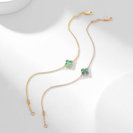 [Luna Brilliance]CLOVER BRACELET MALACHITE 1 MOTIF