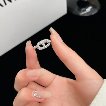 [Luna Brilliance]RONDE SMALL SILVER DIAMOND RING