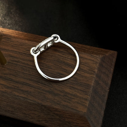 [Luna Brilliance]RONDE SMALL SILVER DIAMOND RING