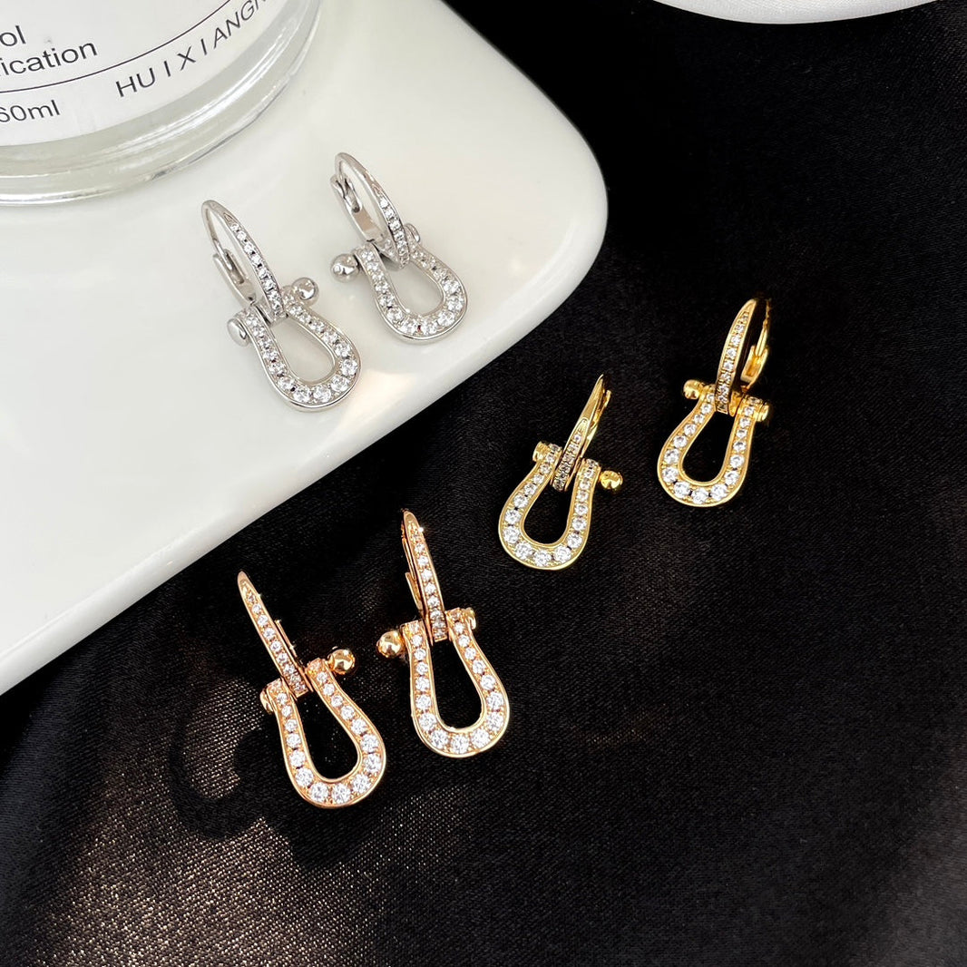 [Luna Brilliance]FORCE 10 FULL DIAMOND DROP EARRINGS MEDIUM MODEL