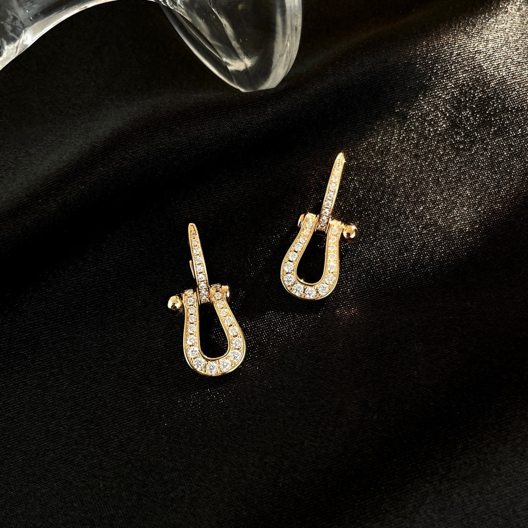 [Luna Brilliance]FORCE 10 FULL DIAMOND DROP EARRINGS MEDIUM MODEL