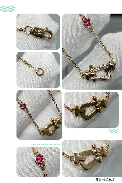 [Luna Brilliance]FORCE 10 DIAMOND PINK GOLD NECKLACE