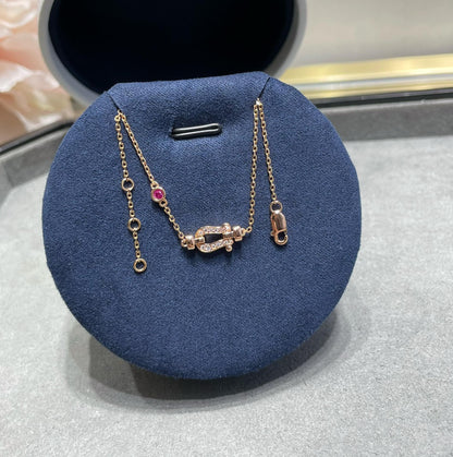 [Luna Brilliance]FORCE 10 DIAMOND CHAIN LINK PINK GOLD BRACELET