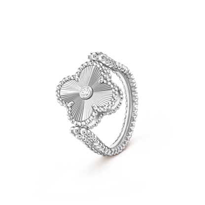 [Luna Brilliance]CLOVER RIVERSIBLE RING SILVER COLLECTION