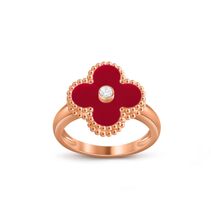 [Luna Brilliance]CLOVER DIAMOND RING ROSE GOLD COLLECTION