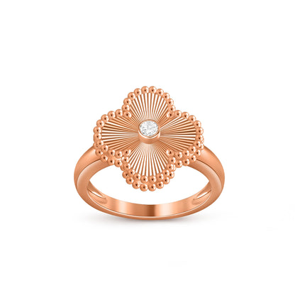 [Luna Brilliance]CLOVER DIAMOND RING ROSE GOLD COLLECTION