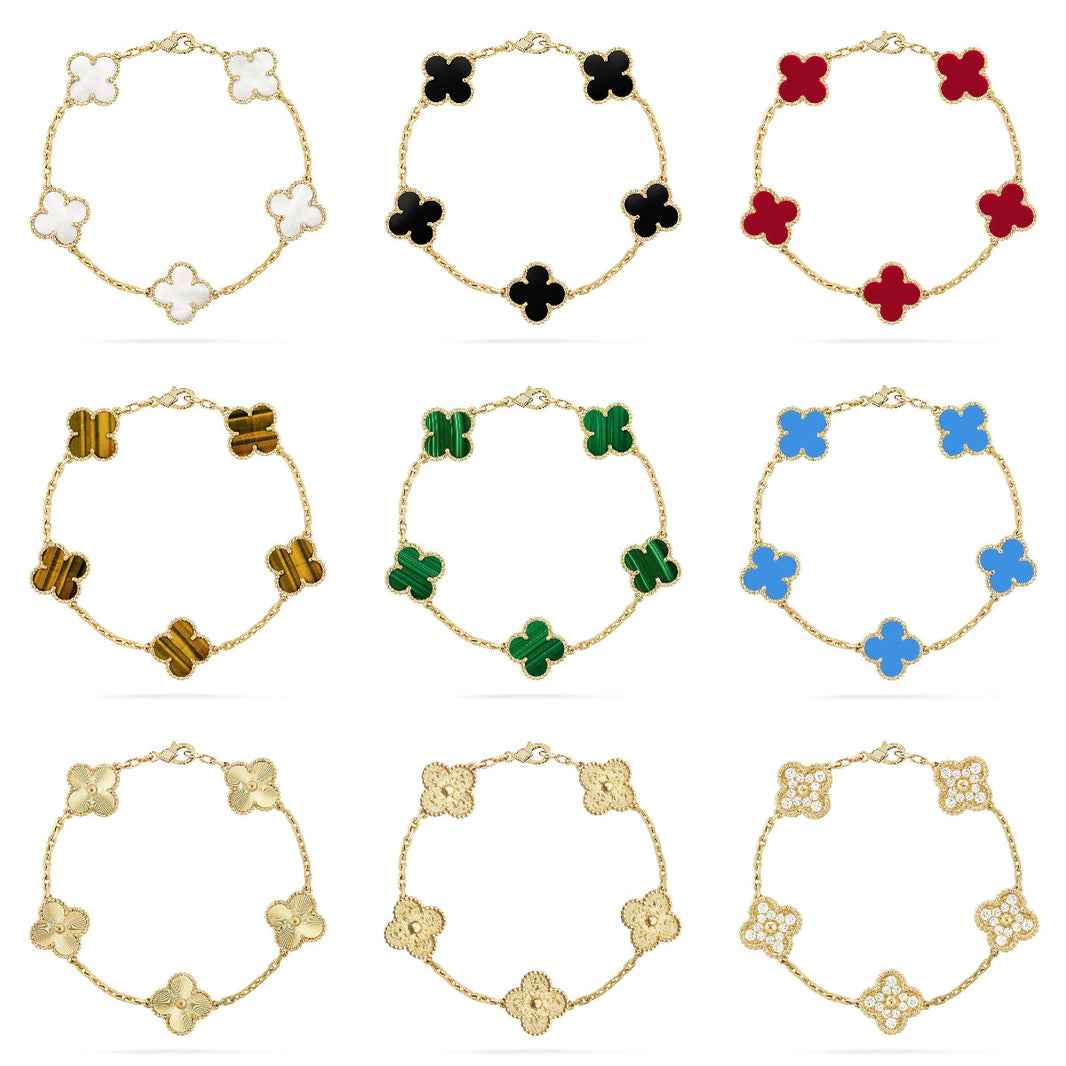[Luna Brilliance]CLOVER GOLD BRACELET COLLECTION,5 MOTIFS