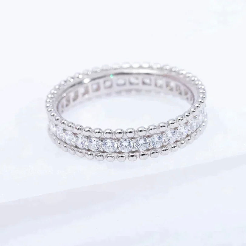 [Luna Brilliance]PERLEE DIAMOND SILVER RING