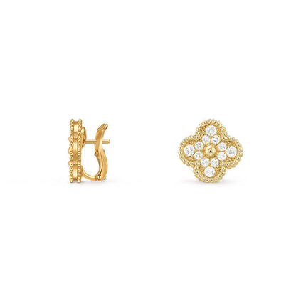 [Luna Brilliance]CLOVER 15MM MOP EARRINGS COLLECTION