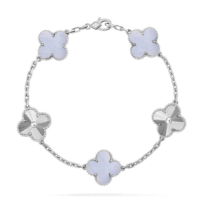 [Luna Brilliance]CLOVER LASER SILVER BRACELET COLLECTION,5 MOTIFS