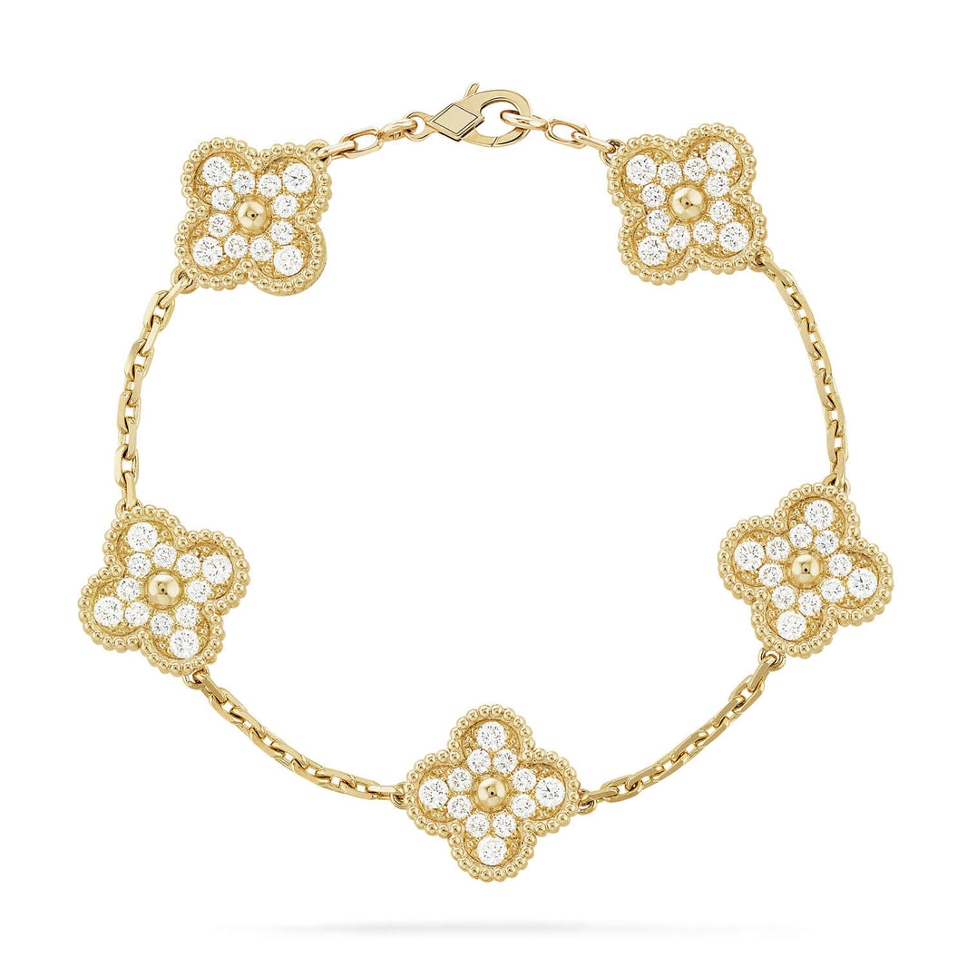 [Luna Brilliance]CLOVER GOLD BRACELET COLLECTION,5 MOTIFS