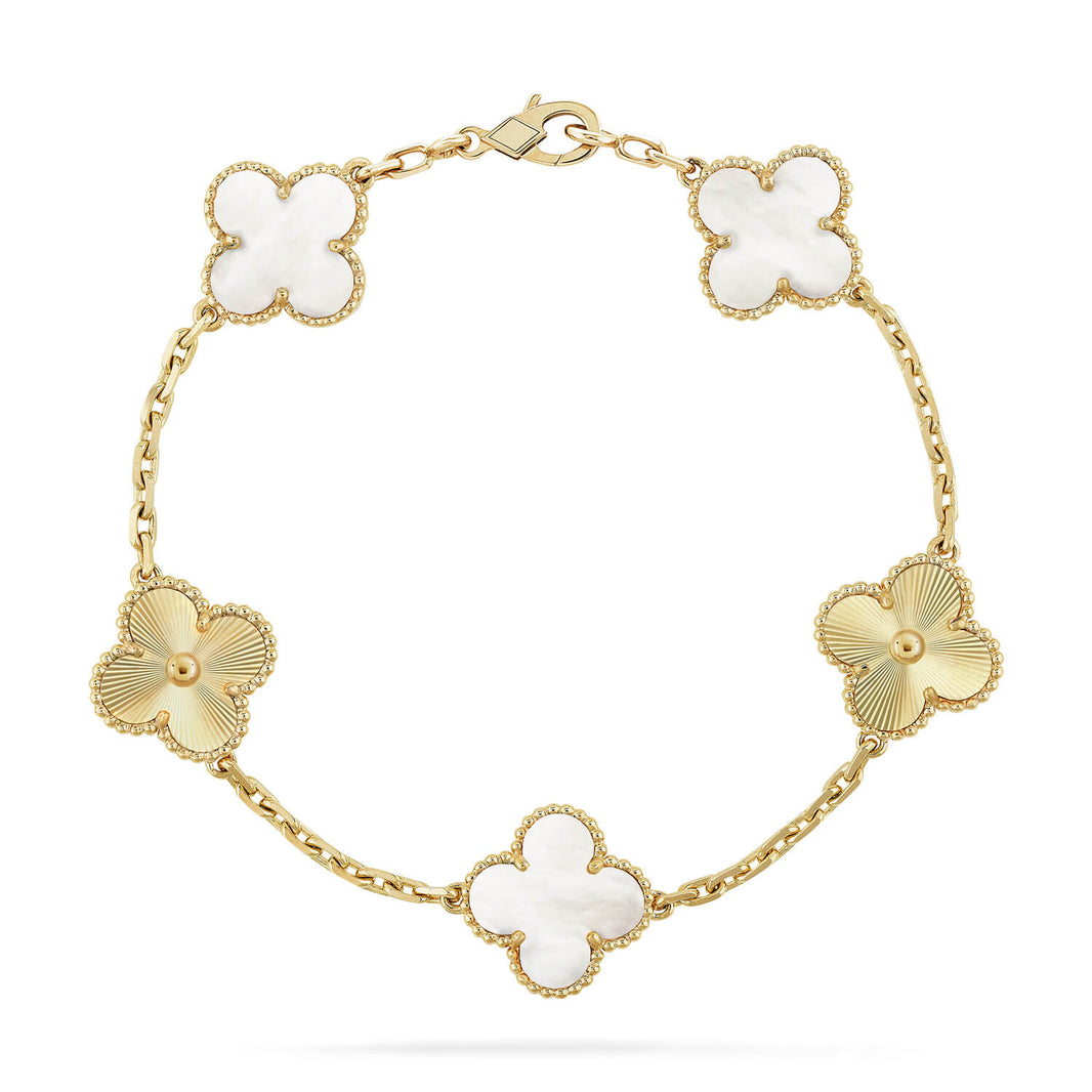 [Luna Brilliance]CLOVER LASER GOLD BRACELET COLLECTION,5 MOTIFS