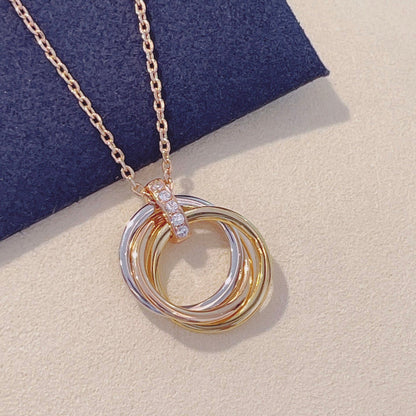[Luna Brilliance]TRINITY NECKLACE GOLD  DIAMONDS