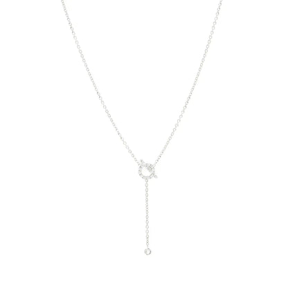 [Luna Brilliance]FINESSE SILVER DIAMOND NECKLACE