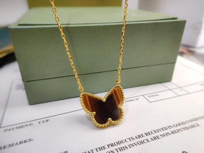 [Luna Brilliance] TIGER__ EYE BUTTERFLY NECKLACE