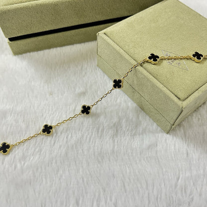 [Luna Brilliance]CLOVER 6 MOTIF  ONYXS BRACELET