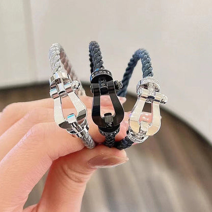 [Luna Brilliance]FORCE LARGE HORSESHOE NO DIAMOND BRACELET SILVER