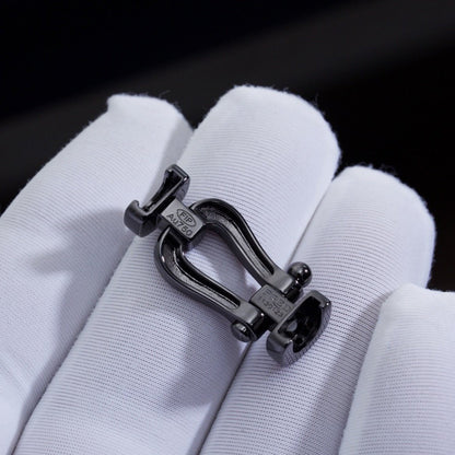 [Luna Brilliance]FORCE LARGE SERIES HORSESHOE BLACK SAMURAI BRACELET