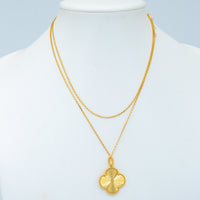 [Luna Brilliance]CLOVER 25MM PEDANT NECKLACE GOLD