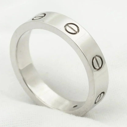 [Luna Brilliance]LOVE RING 4MM 1 DIAMOND SILVER