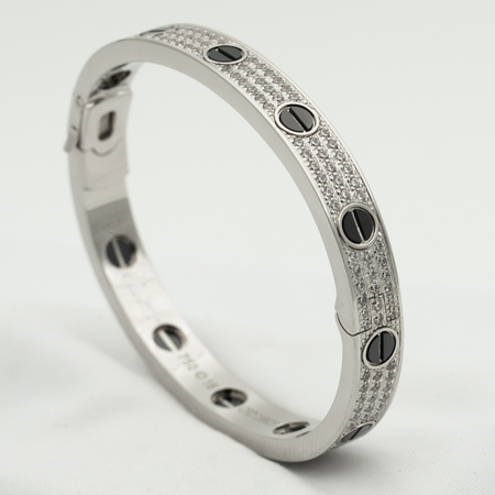 [Luna Brilliance]LOVE BRACELET 6.1MM DIAMOND-PAVED CERAMIC
