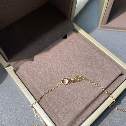 [Luna Brilliance]JEUX DE PINK GOLD DIAMOND NECKLACE