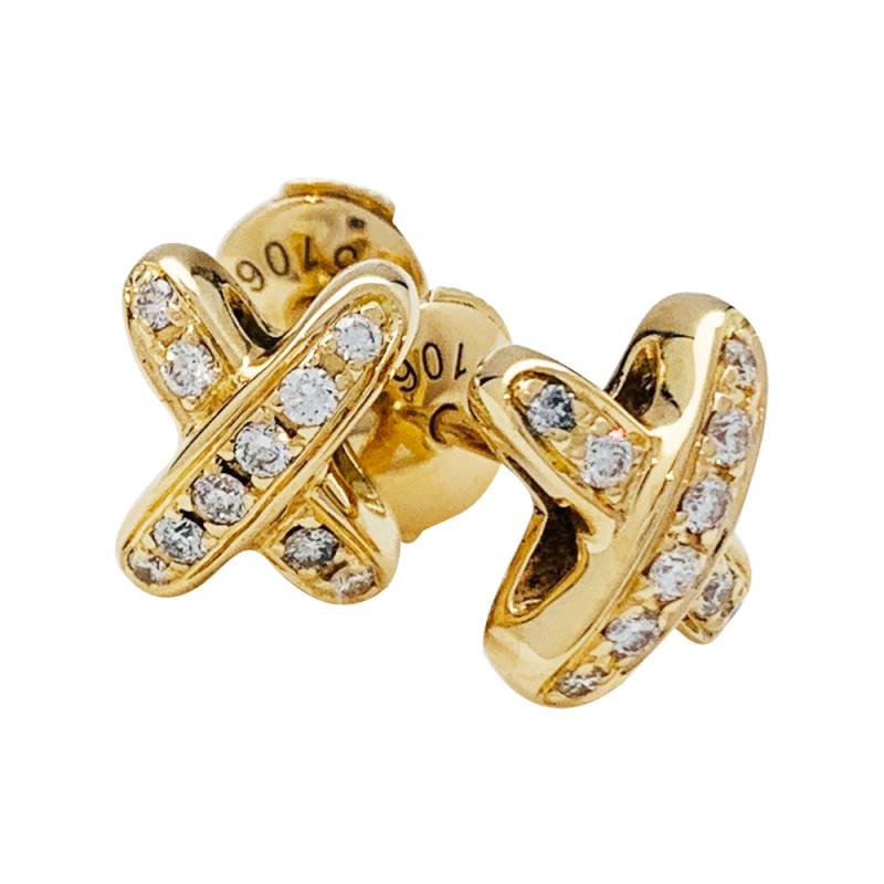 [Luna Brilliance]JEUX DE GOLD DIAMOND EARRINGS