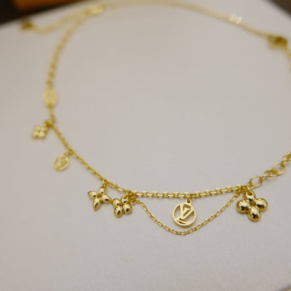 [Luna Brilliance]BLOOMING SUPPLE NECKLACE BRASS