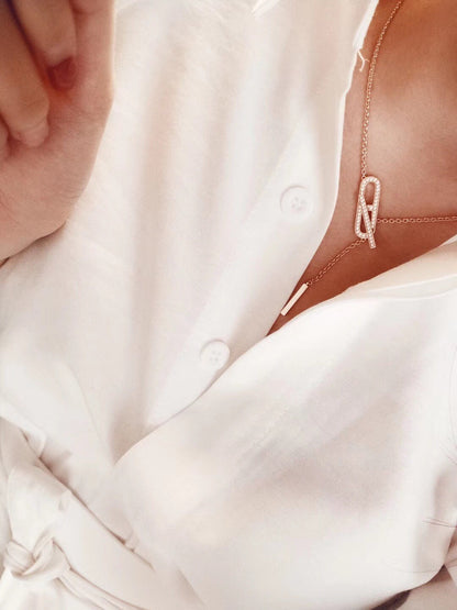 [Luna Brilliance]HM FIRE PIG NOSE NECKLACE TRENDY STREET