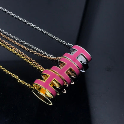 [Luna Brilliance]H NECKLACE PINK
