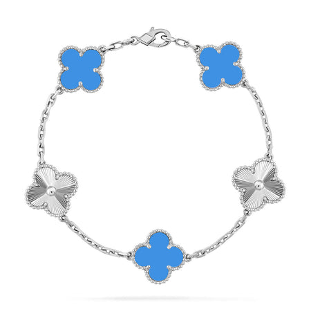 [Luna Brilliance]CLOVER LASER SILVER BRACELET COLLECTION,5 MOTIFS