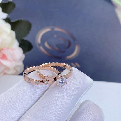 [Luna Brilliance]BEE LOVE RING PINK GOLD 1 DIAMOND