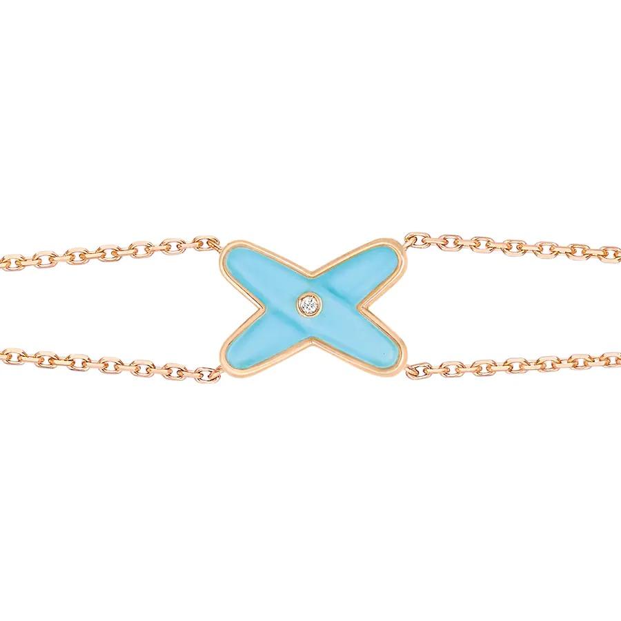 [Luna Brilliance]JEUX BRACELET TURQUOISE PINK GOLD 1 DIAMOND
