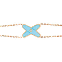 [Luna Brilliance]JEUX BRACELET TURQUOISE PINK GOLD 1 DIAMOND