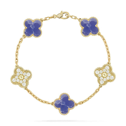 [Luna Brilliance]CLOVER DIAMOND GOLD BRACELET COLLECTION,5 MOTIFS