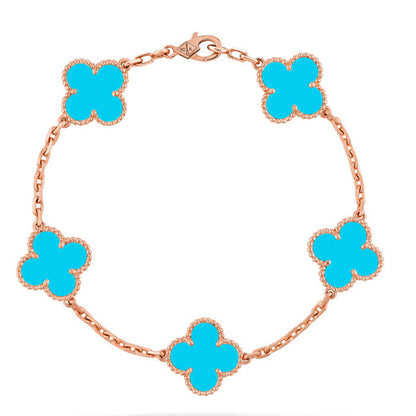 [Luna Brilliance]CLOVER ROSE GOLD BRACELET COLLECTION,5 MOTIFS