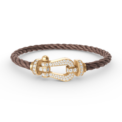 [Luna Brilliance]FORCE LARGE HORSESHOE FULL DIAMOND BRACELET GOLD
