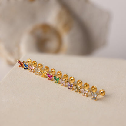 Butterfly Birthstone Flatback Studs
